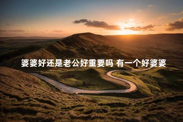 婆婆好还是老公好重要吗 有一个好婆婆和好老公